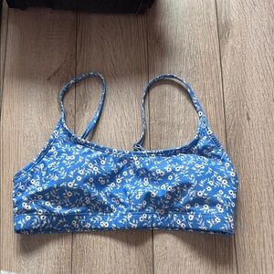 Blue Floral Print Bralette